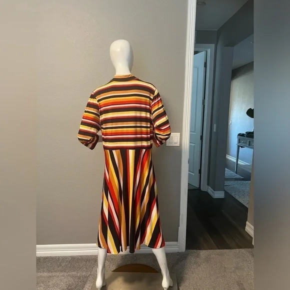 ELOQUII ELEMENTS Stripe Fit And Flare Dress size 20 - Picture 3 of 13